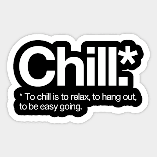 Chill Definition Sticker